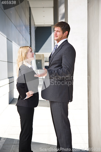 Image of Caucasian business people arguing