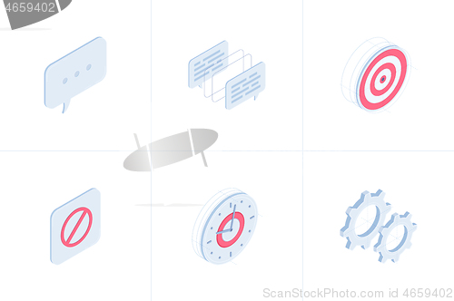 Image of Business isometric icon set.