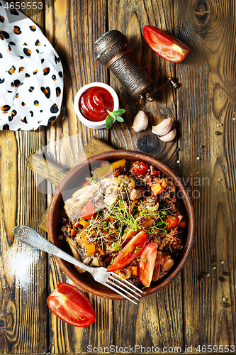 Image of fried meat with rice