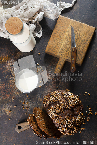 Image of bread and milk