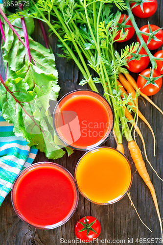 Image of fresh vegetable juice