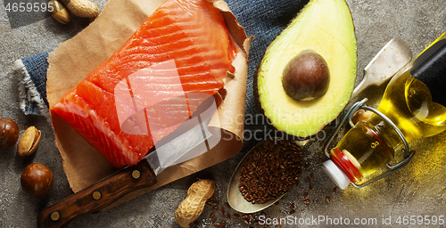 Image of sources of omega-3 acids 