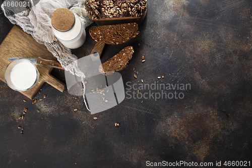 Image of bread and milk