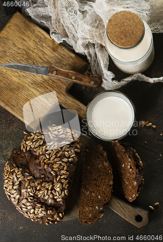 Image of bread and milk