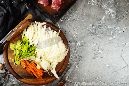 Image of ingredients for borscht 