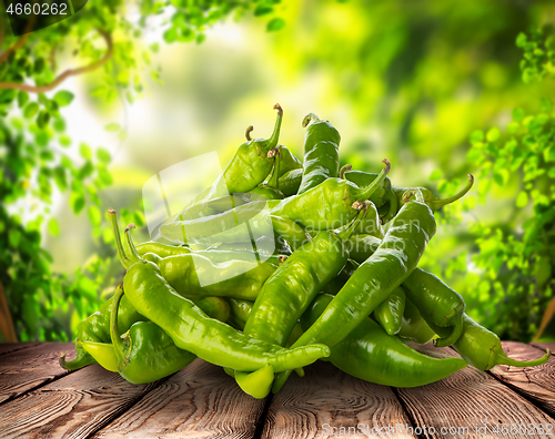 Image of Fresh green peppers