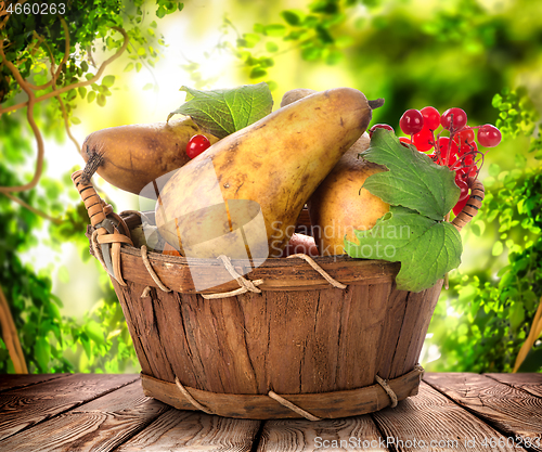 Image of Pears in a basket