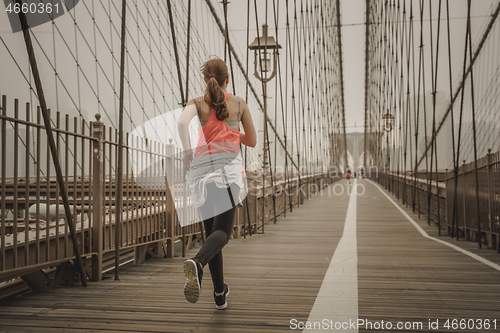 Image of Running on Brooklyn bridge