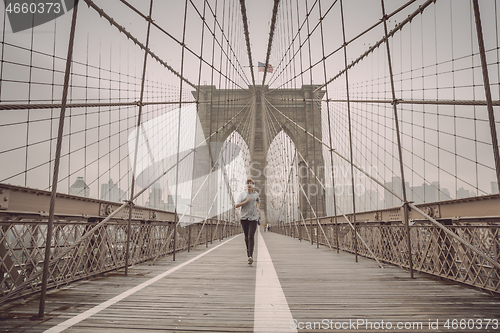 Image of Running on Brooklyn bridge