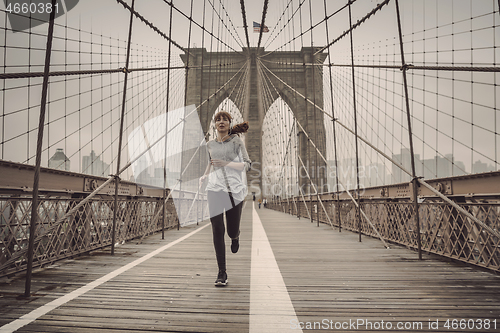 Image of Running on Brooklyn bridge