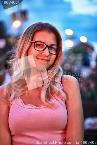 Image of Young woman outdoor portrait