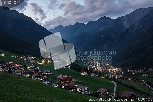 Image of Valley evening in Austrian Alps