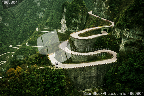 Image of Zhangjiajie National Forest Park Road Exiting the 99 Bends