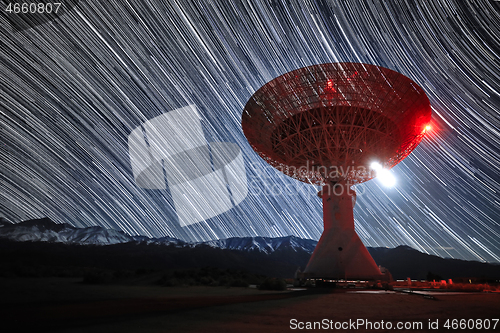 Image of Star Trail Image at Night Long Exposure