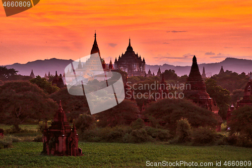 Image of Buddhist Temples in Myanmar Southeast Asia