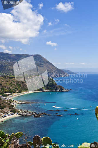 Image of Amazing tropical panoramic view of Cape Capo Vaticano, Calabria,