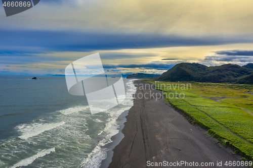 Image of Beach with black sand on Kamchatka