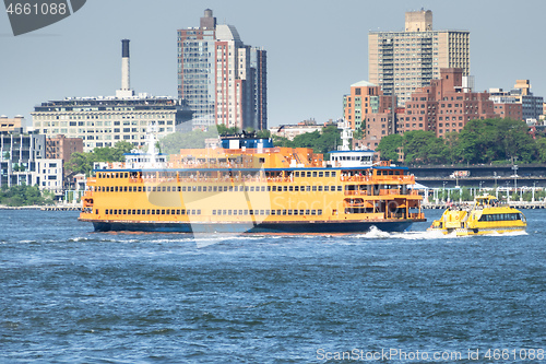 Image of ferry downtown New York City