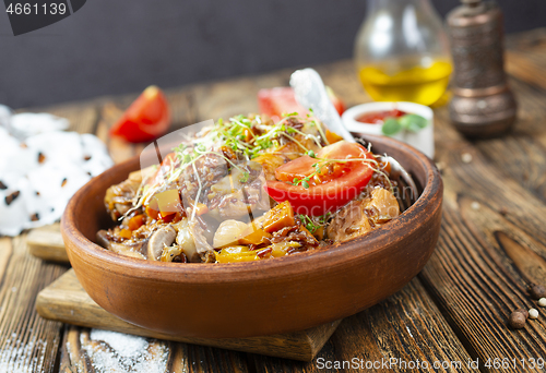 Image of fried meat with rice