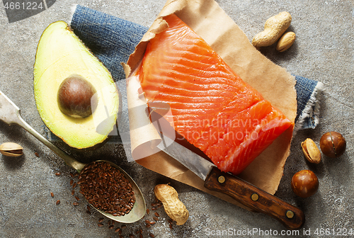 Image of sources of omega-3 acids 