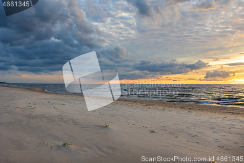 Image of Sunset over the sea