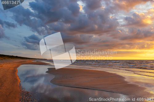 Image of Sunset over the sea