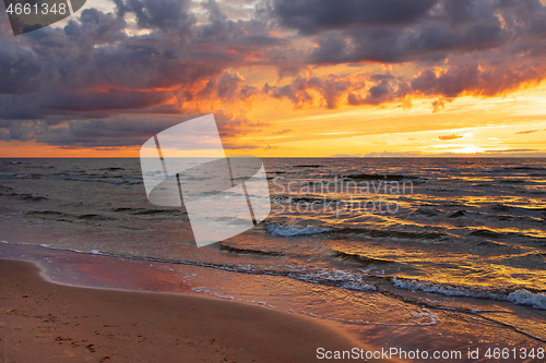 Image of Sunset over the sea