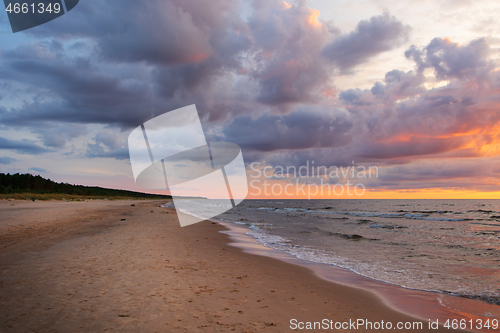 Image of Sunset over the sea