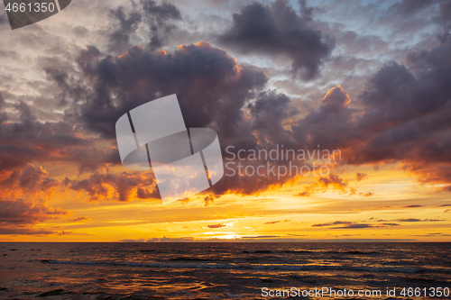 Image of Sunset over the sea