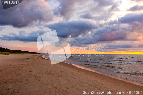 Image of Sunset over the sea