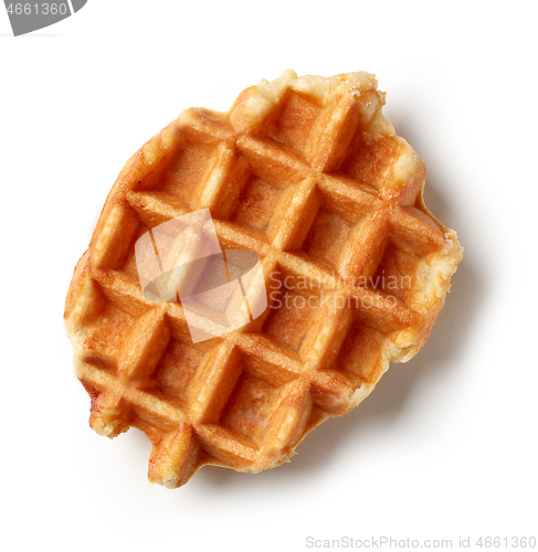 Image of belgian waffle isolated on white