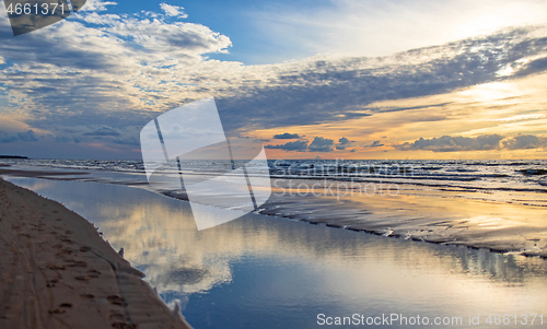 Image of Sunset over the sea