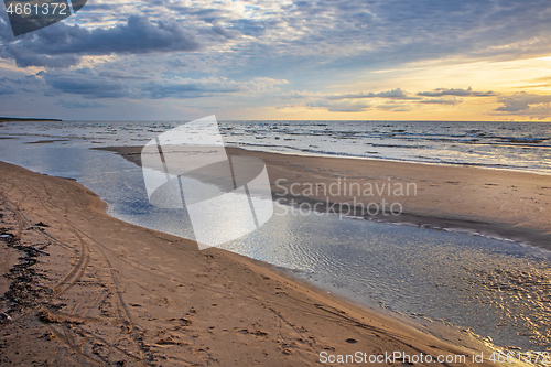 Image of Sunset over the sea