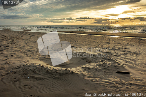 Image of Sunset over the sea