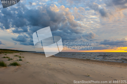 Image of Sunset over the sea