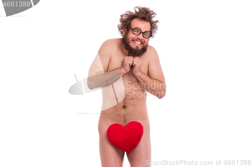 Image of Crazy bearded man - love concept