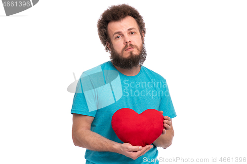 Image of Crazy bearded man - love concept