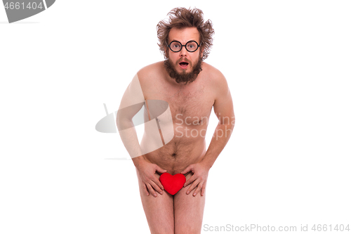 Image of Crazy bearded man - love concept