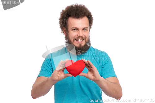 Image of Crazy bearded man - love concept