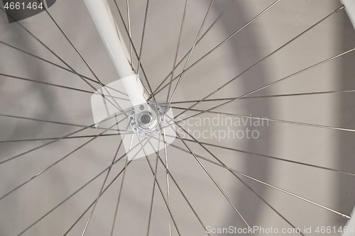 Image of Bicycle detail in a garage