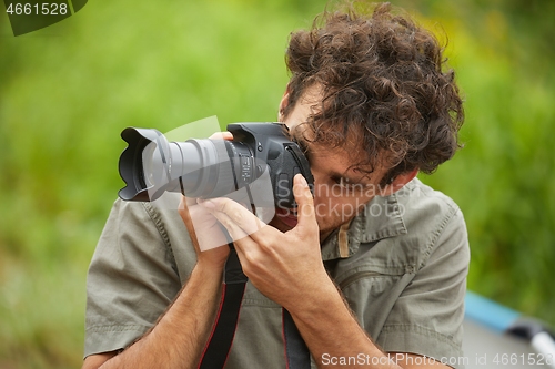 Image of Photographer in the forest