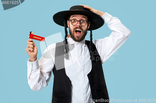 Image of Portrait of a young orthodox Hasdim Jewish man with