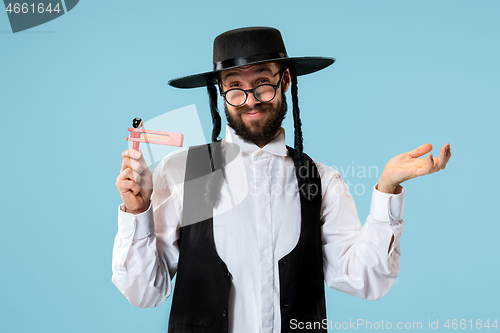 Image of Portrait of a young orthodox Hasdim Jewish man with