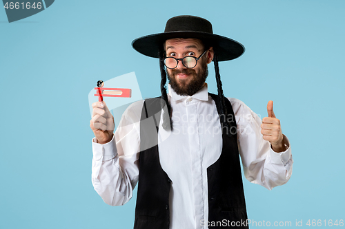 Image of Portrait of a young orthodox Hasdim Jewish man with