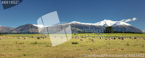 Image of Mount Taylor and Mount Hutt scenery in south New Zealand