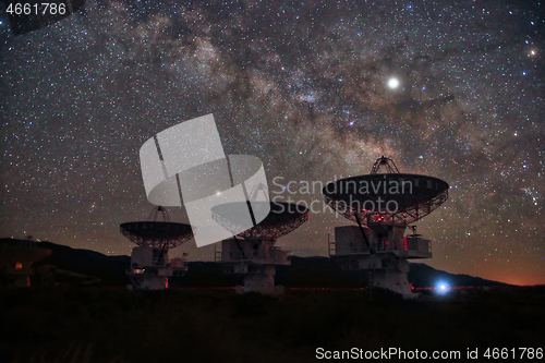 Image of Time Lapse Long Exposure Image of the Milky Way Galaxy