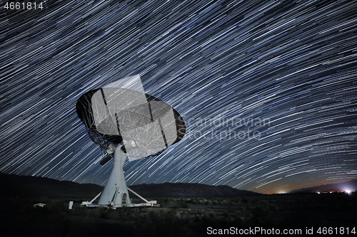 Image of Star Trail Image at Night Long Exposure