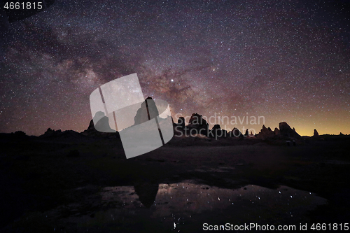 Image of Time Lapse Long Exposure Image of the Milky Way Galaxy