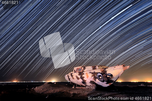 Image of Star Trail Image at Night Long Exposure