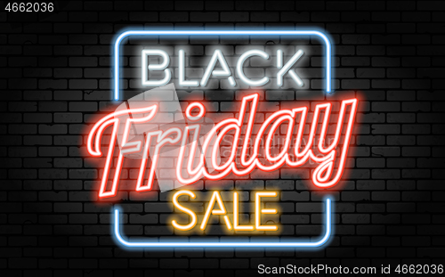 Image of Black Friday Sale Neon Frame